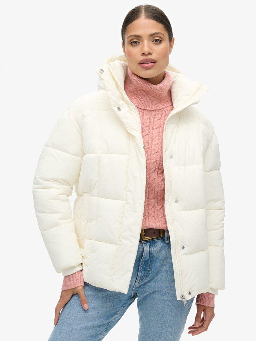 Superdry Montpellier Duvet Coat, Star White