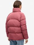 Superdry Mid Length Puffer Jacket, Roan Rouge Burgundy