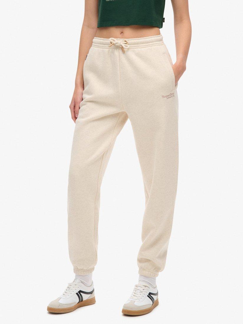 Product image 5 of 6, which shows Superdry Essential Logo Cuffed Joggers, Light Oat Marl, 8