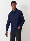 Crew Clothing Cotton Regular Fit Flannel Shirt, Dark Blue