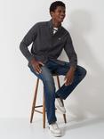 Crew Clothing Cotton Regular Fit Flannel Shirt, Dark Blue, Dark Grey