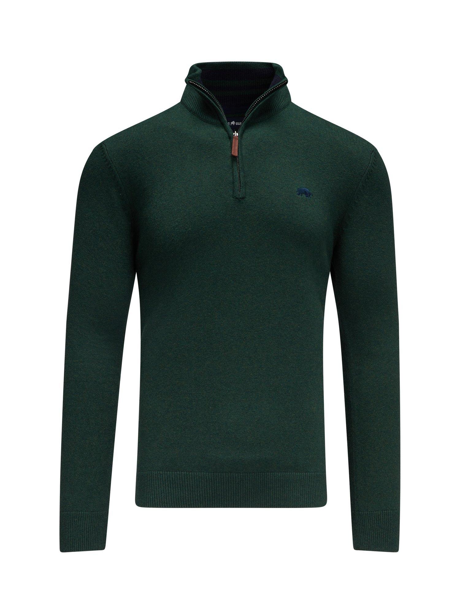 Product image 2 of 6, which shows Raging Bull Classic Quarter Zip Jumper, Forest, S