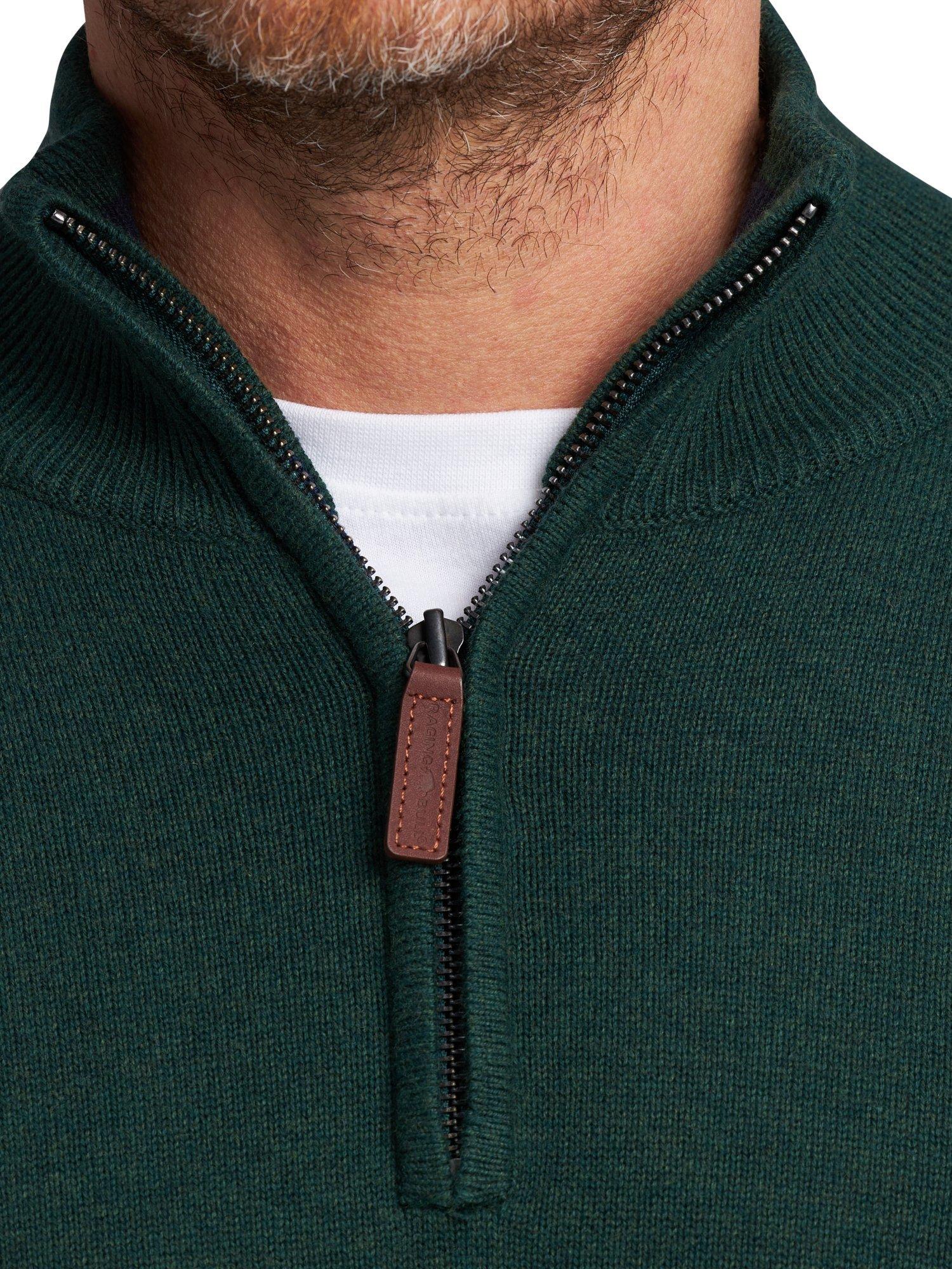Product image 4 of 6, which shows Raging Bull Classic Quarter Zip Jumper, Forest, S