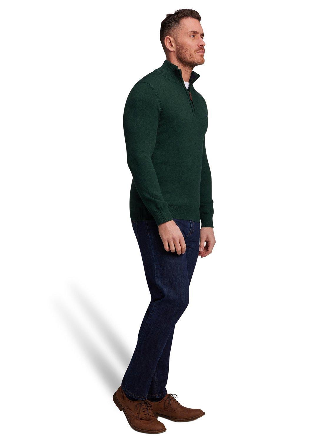 Product image 6 of 6, which shows Raging Bull Classic Quarter Zip Jumper, Forest, S