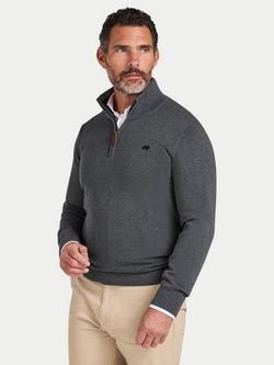Raging Bull Classic Quarter Zip Jumper, Charcoal