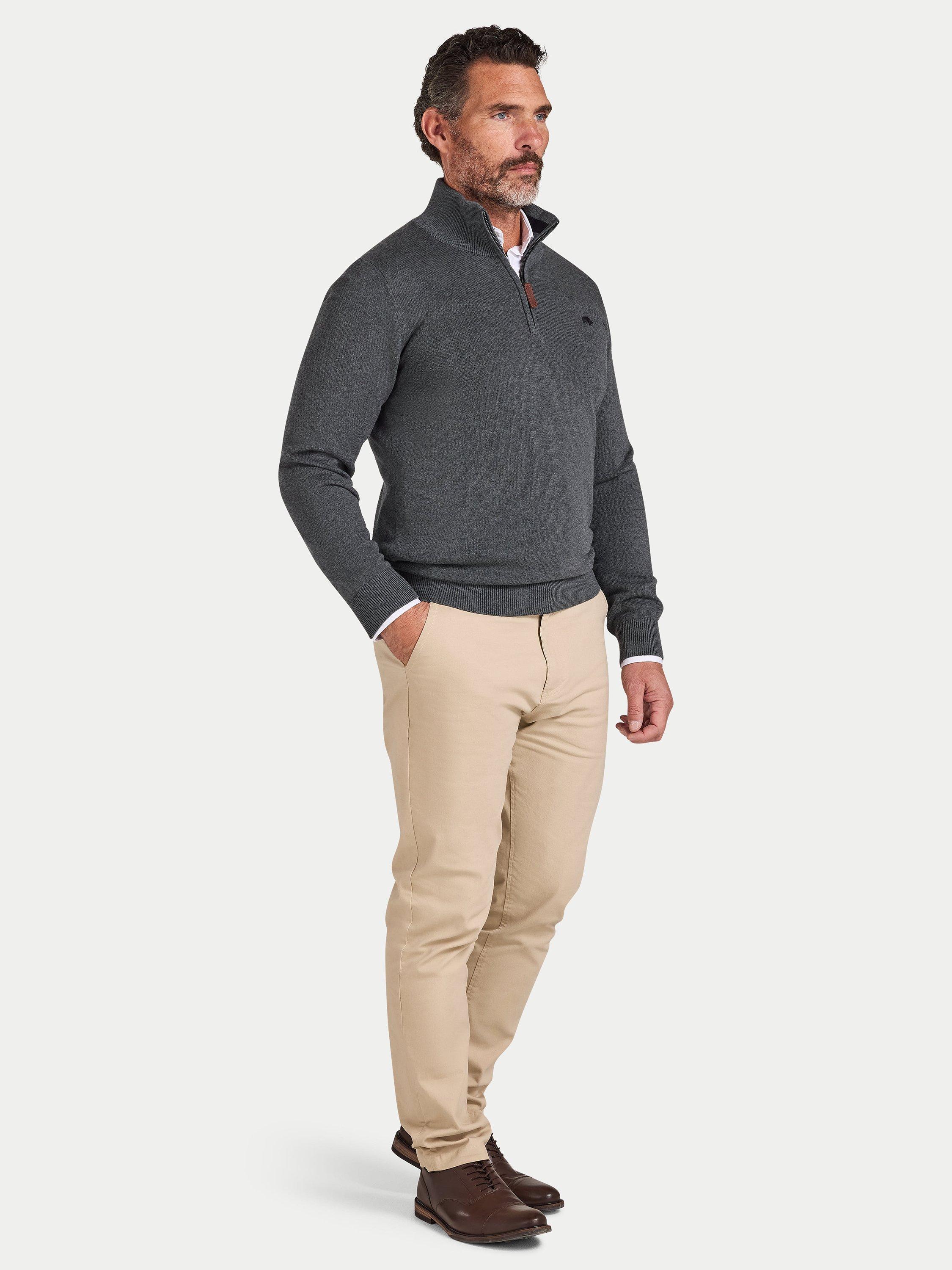 Product image 3 of 7, which shows Raging Bull Classic Quarter Zip Jumper, Charcoal, S