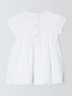 John Lewis Heirloom Collection Baby Cotton Embroidered Dress, White - view 2, White