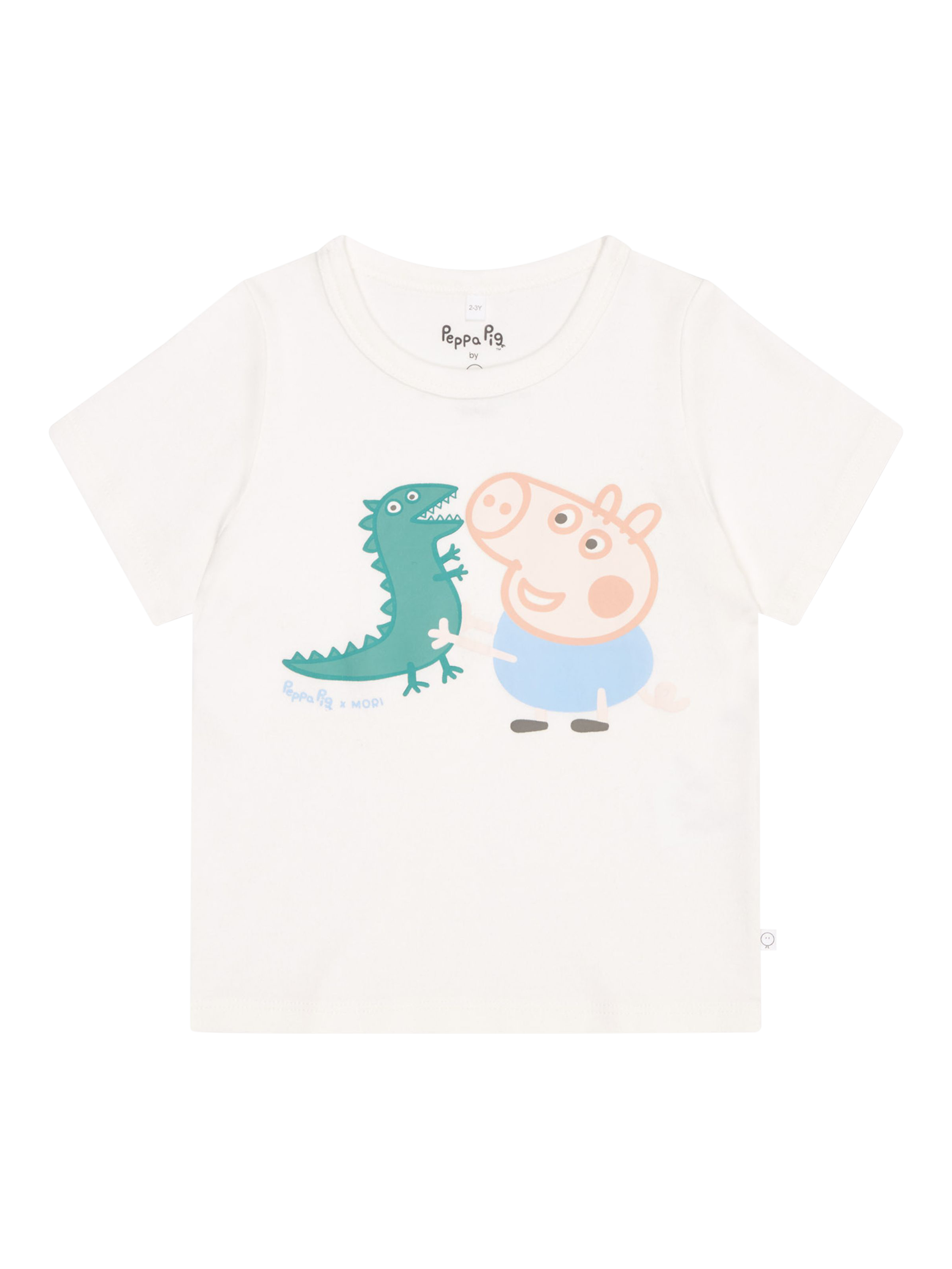 Product image 1 of 2, which shows Peppa Pig Baby George Pig T-Shirt, White/Multi, 0-3 months