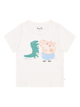 Peppa Pig Baby George Pig T-Shirt, White/Multi