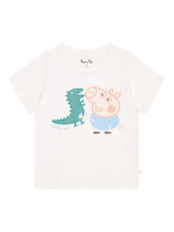 Peppa Pig Baby George Pig T-Shirt, White/Multi, Peppa Pig Print