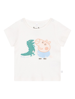 Peppa Pig Baby George Pig T-Shirt, White/Multi - view 2, Peppa Pig Print