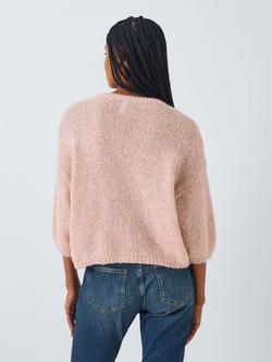 AND/OR Poppy Fluffy Knit Cardigan - view 2, Light Pinik