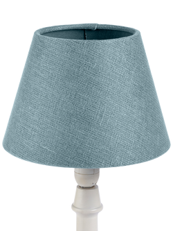 John Lewis Sophia Pure Linen Candle Lampshade - view 2, Lake Blue