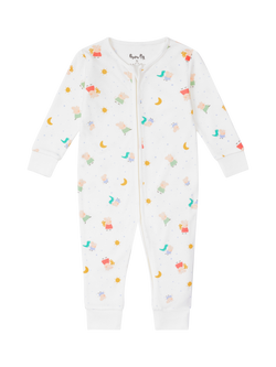 Peppa Pig Baby Printed Sleepsuit, White/Multi - view 2, Peppa Pig Print