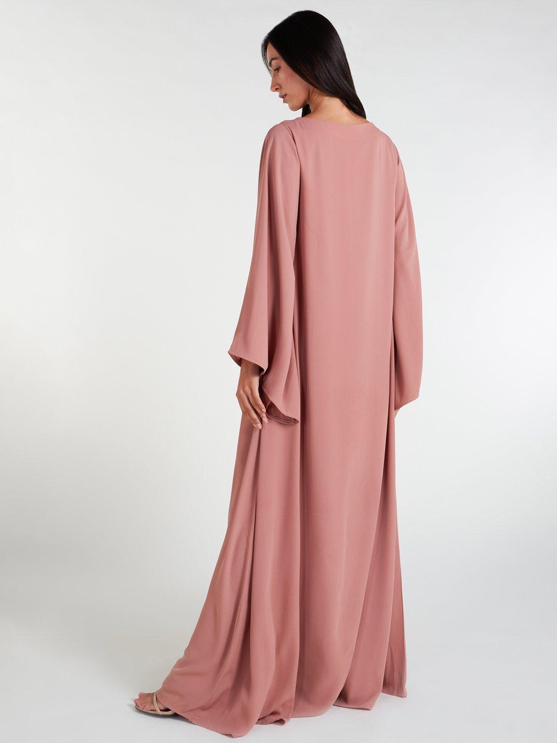 Product image 3 of 5, which shows Aab Bell Sleeve Maxi Dress, Pink, S Reg
