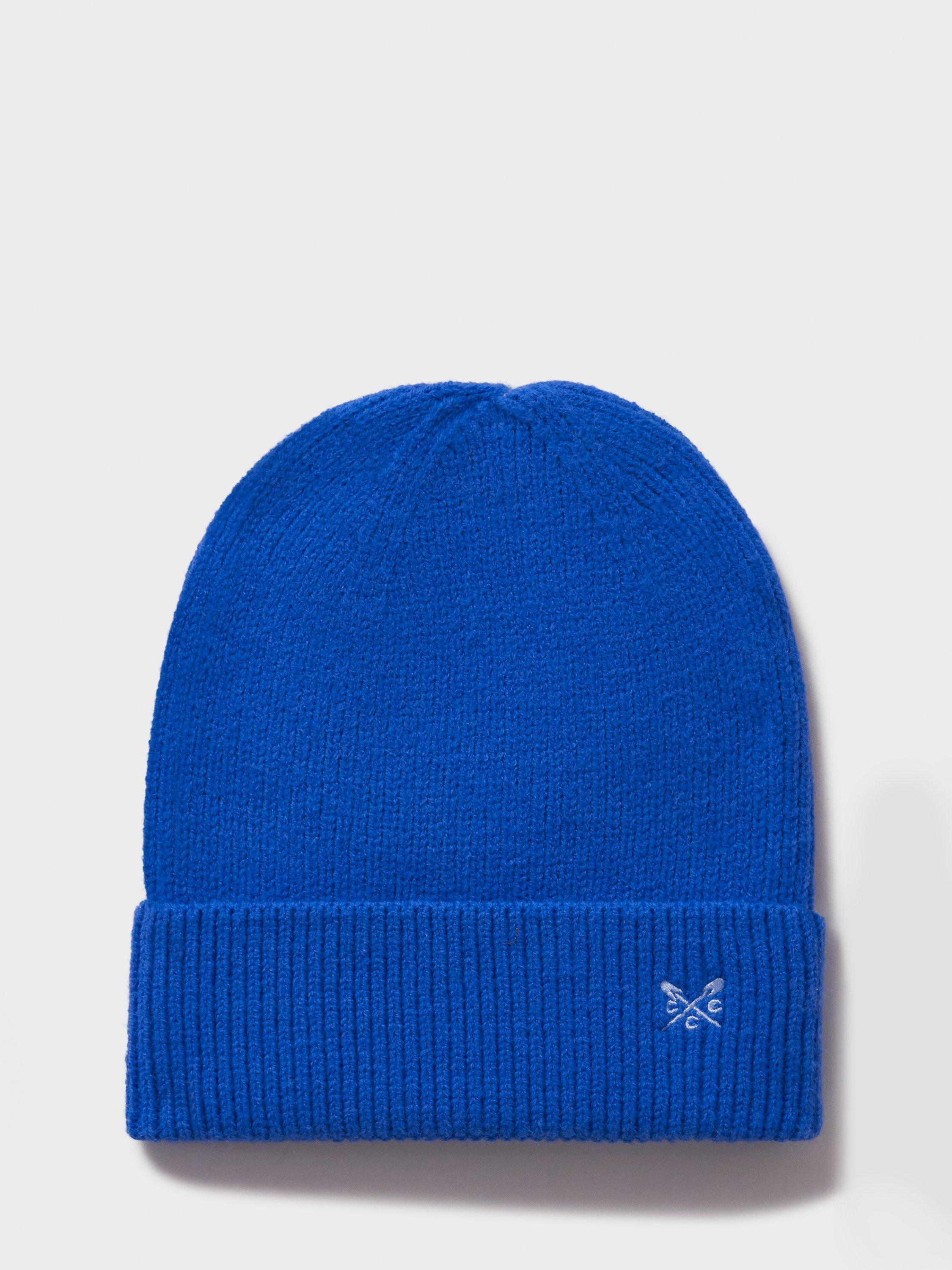 Crew Clothing Beanie Hat, Cornflower Blue