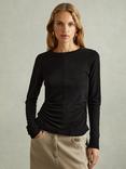 Reiss Sierra Wool Blend Ruched Top