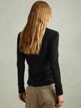 Reiss Sierra Wool Blend Ruched Top