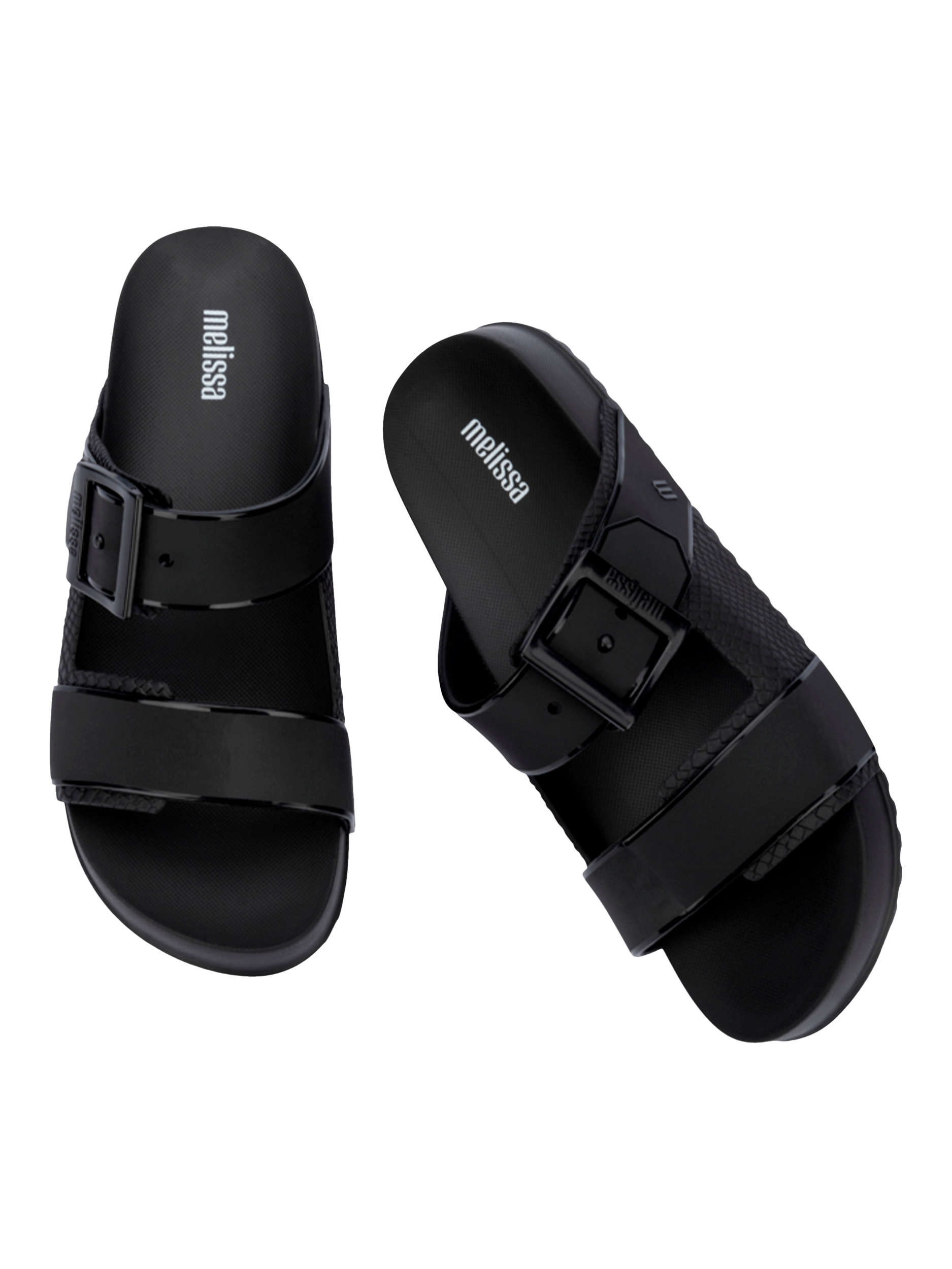 Product image 2 of 2, which shows Melissa Cozy Connection Sliders, Black, 3
