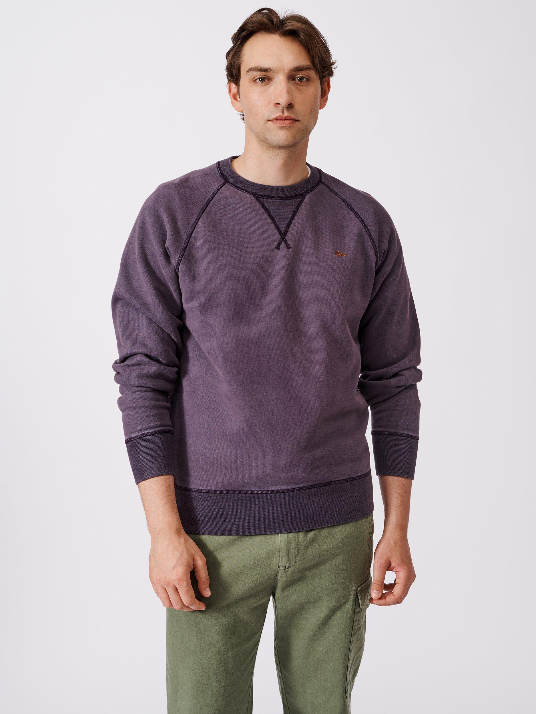 Product image 1 of 6, which shows Aubin Boothby Crew Sweatshirt, Purple, S