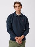 Aubin Raithby Button Neck Sweat Top, Navy