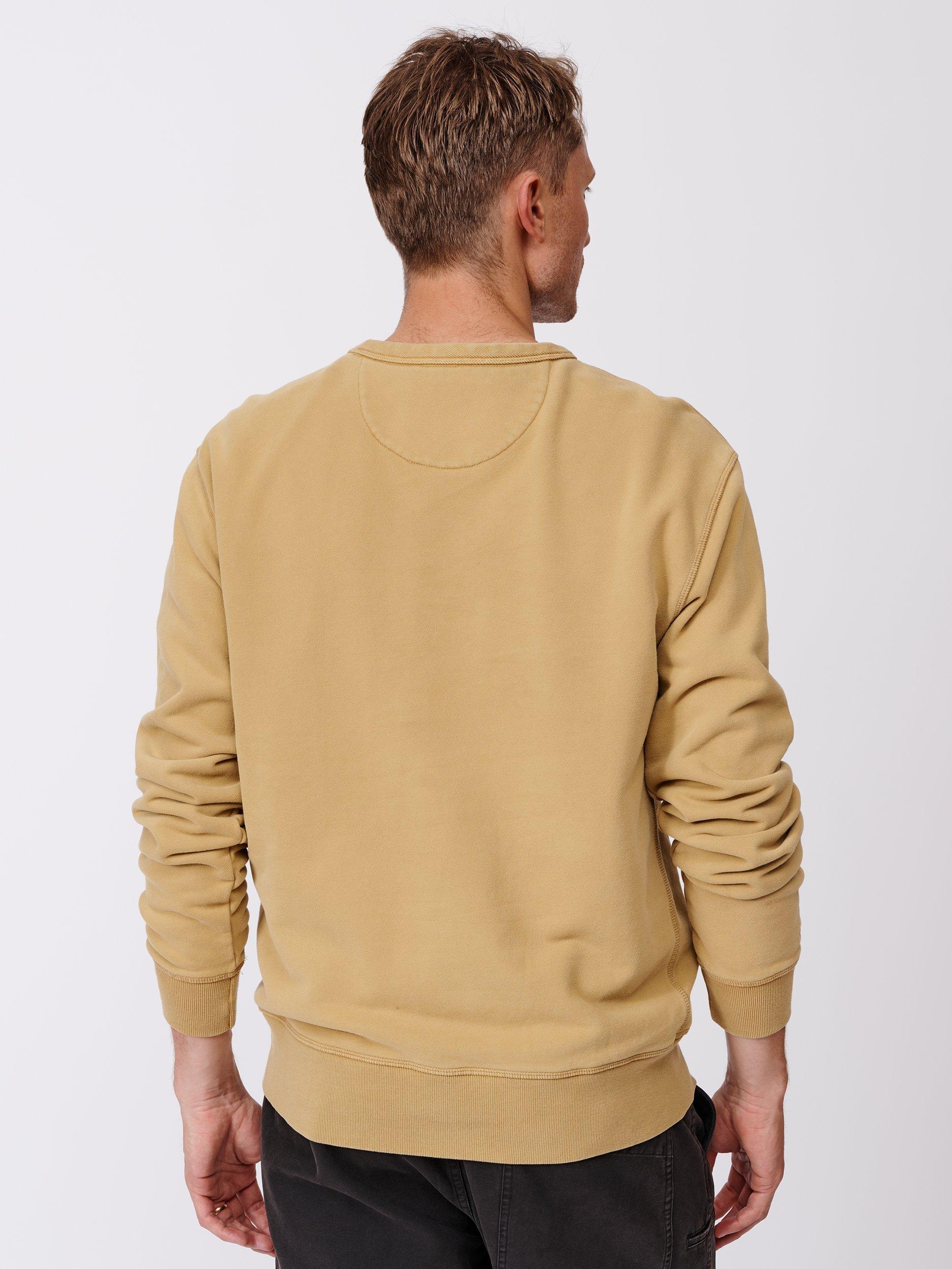 Product image 2 of 6, which shows Aubin Vestry Crew Neck Cotton Sweatshirt, Gold, XS