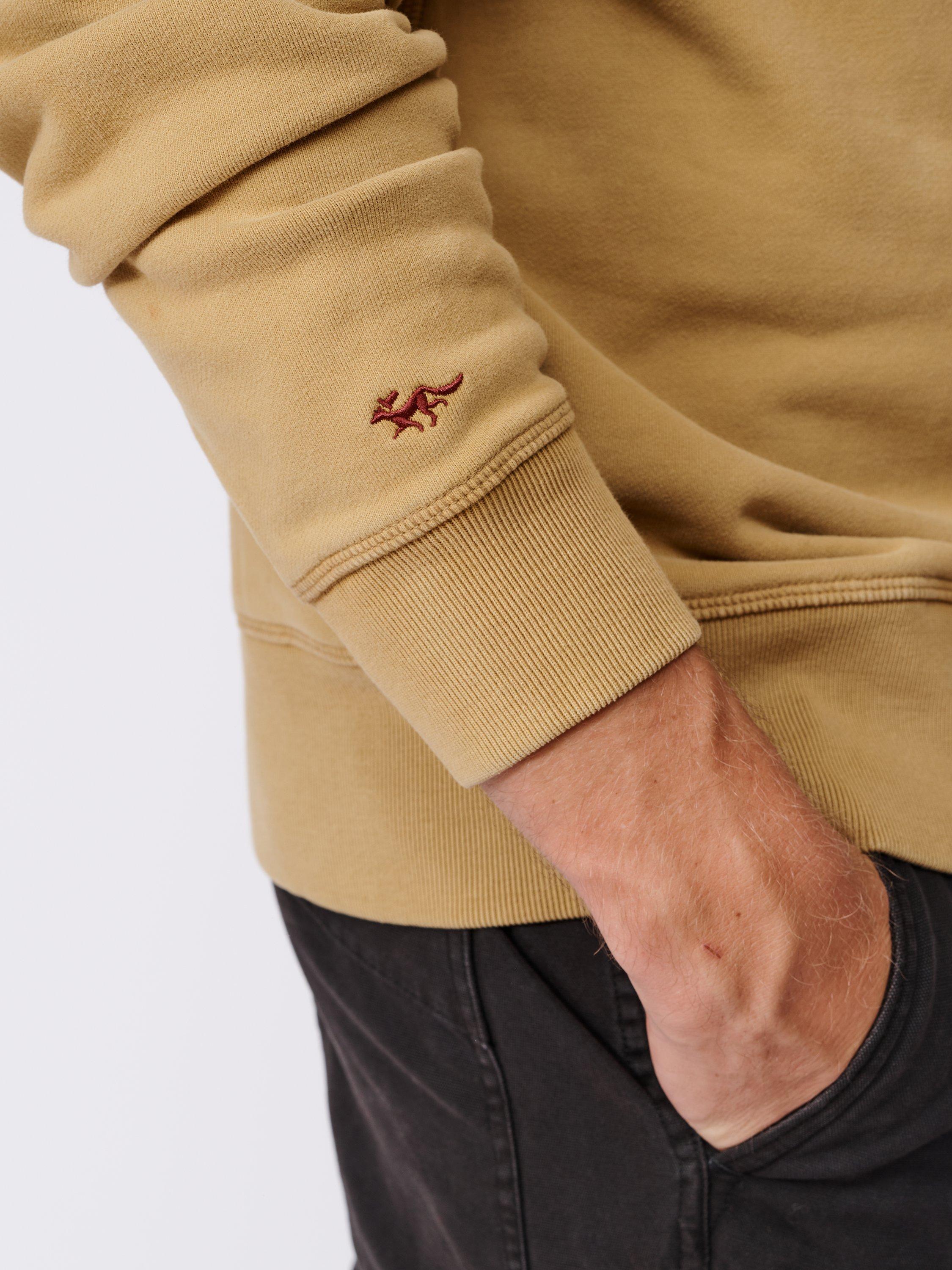 Product image 5 of 6, which shows Aubin Vestry Crew Neck Cotton Sweatshirt, Gold, XS