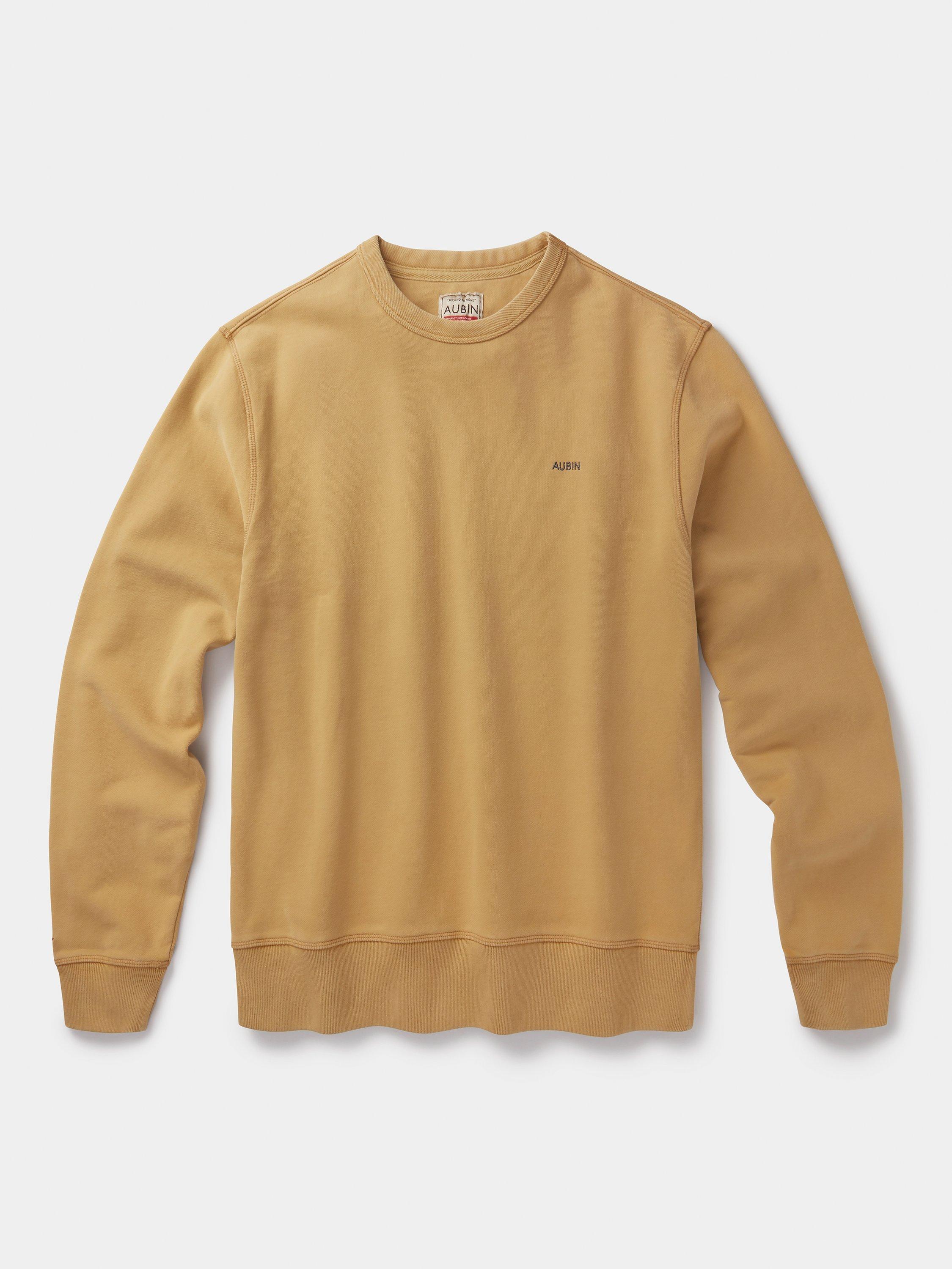 Product image 6 of 6, which shows Aubin Vestry Crew Neck Cotton Sweatshirt, Gold, XS