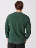 Aubin Vestry Crew Neck Cotton Sweatshirt, Forest Green