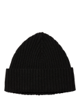 SISLEY Wool Cashmere Blend Soft Knit Beanie Hat, Black