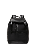 SISLEY Faux Leather Block Rucksack, Black