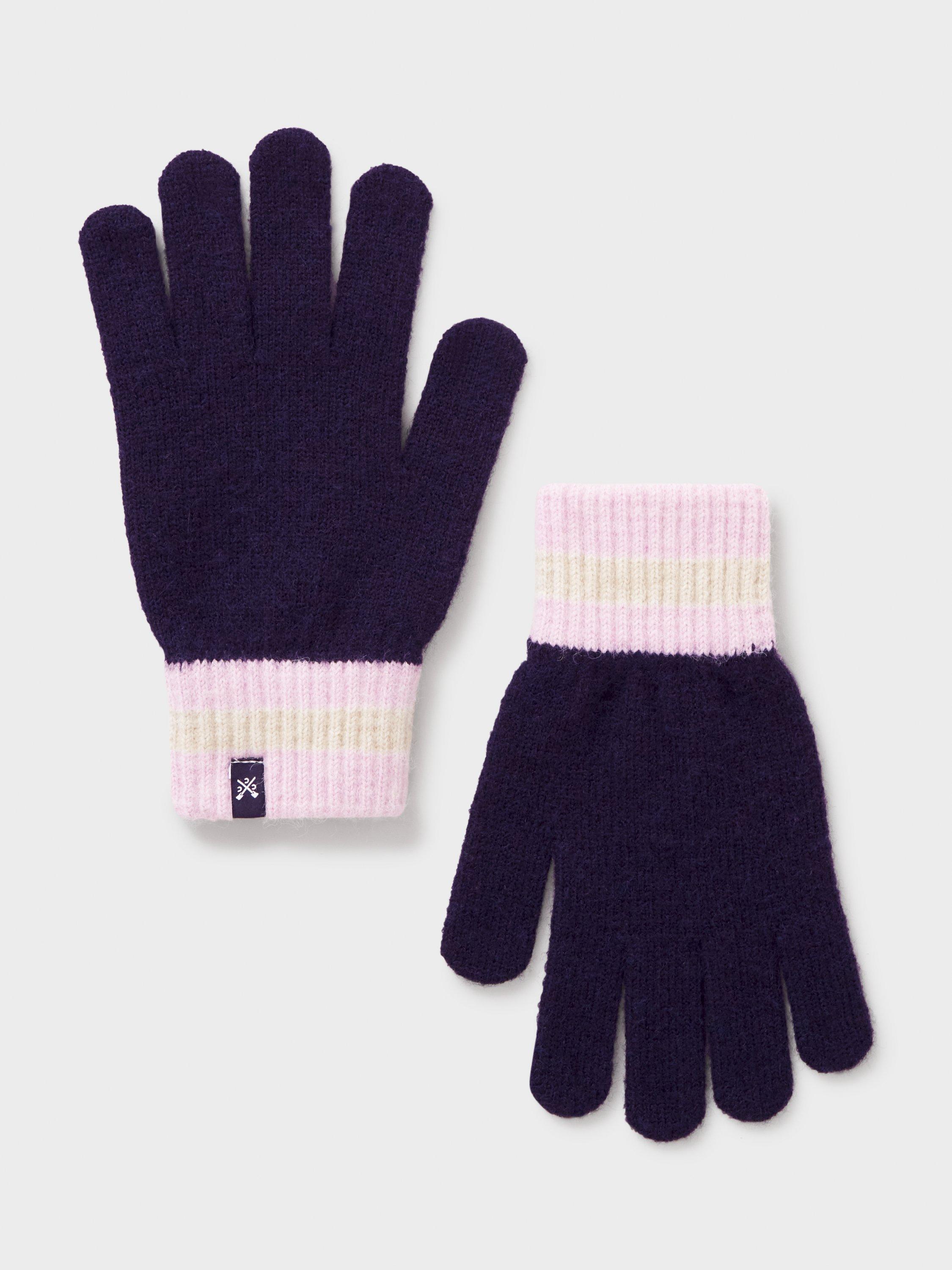 Crew Clothing Colour Block Knit Gloves