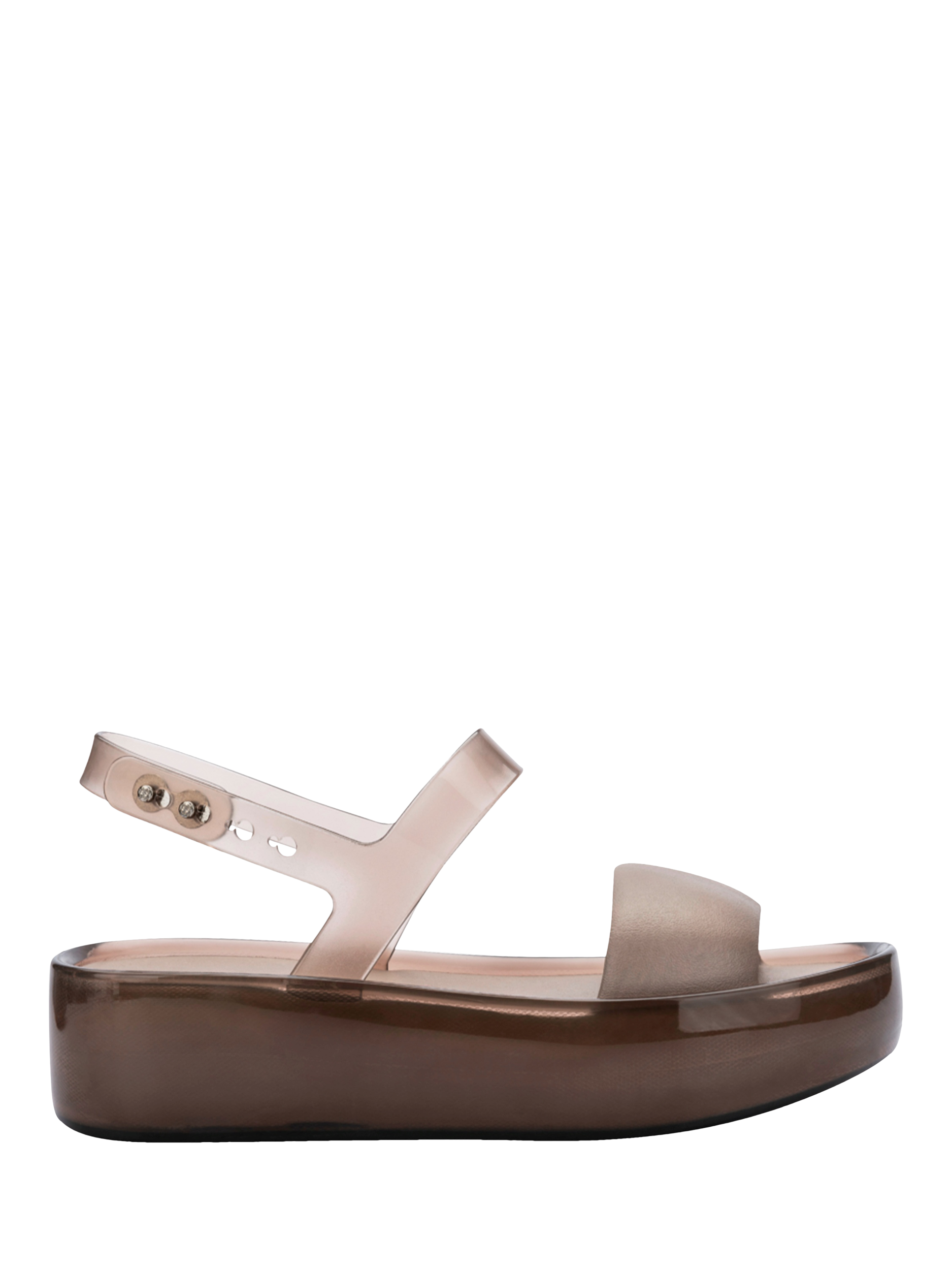 Product image 1 of 2, which shows Melissa Float Platform Jelly Sandals, Beige, 3