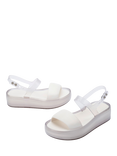 Melissa Float Platform Jelly Sandals, Clear/White