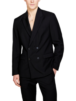 SISLEY Comfort Fit Blazer, Black, Black