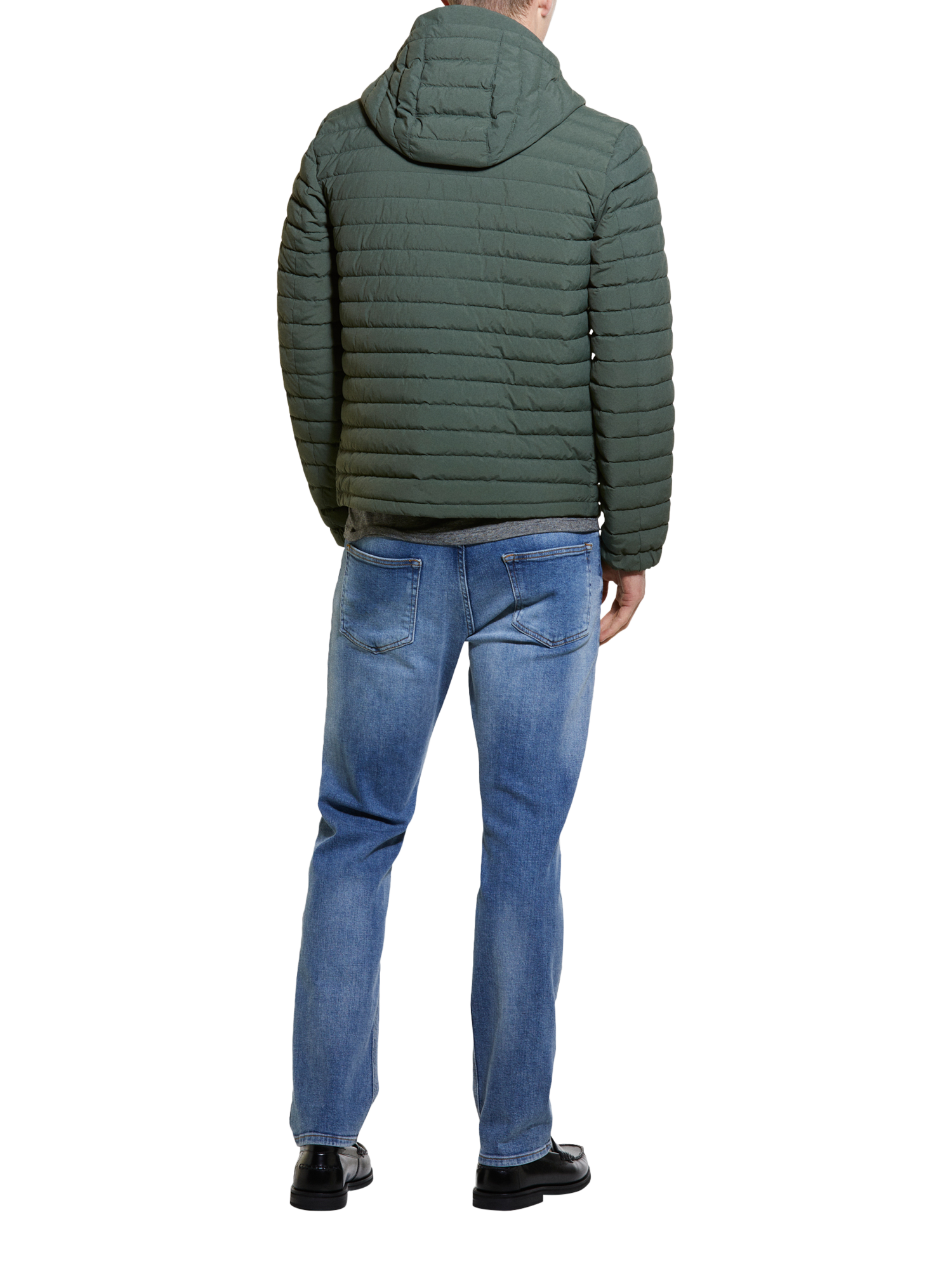 Product image 2 of 4, which shows SISLEY Hooded Puffer Jacket, Green, XXL