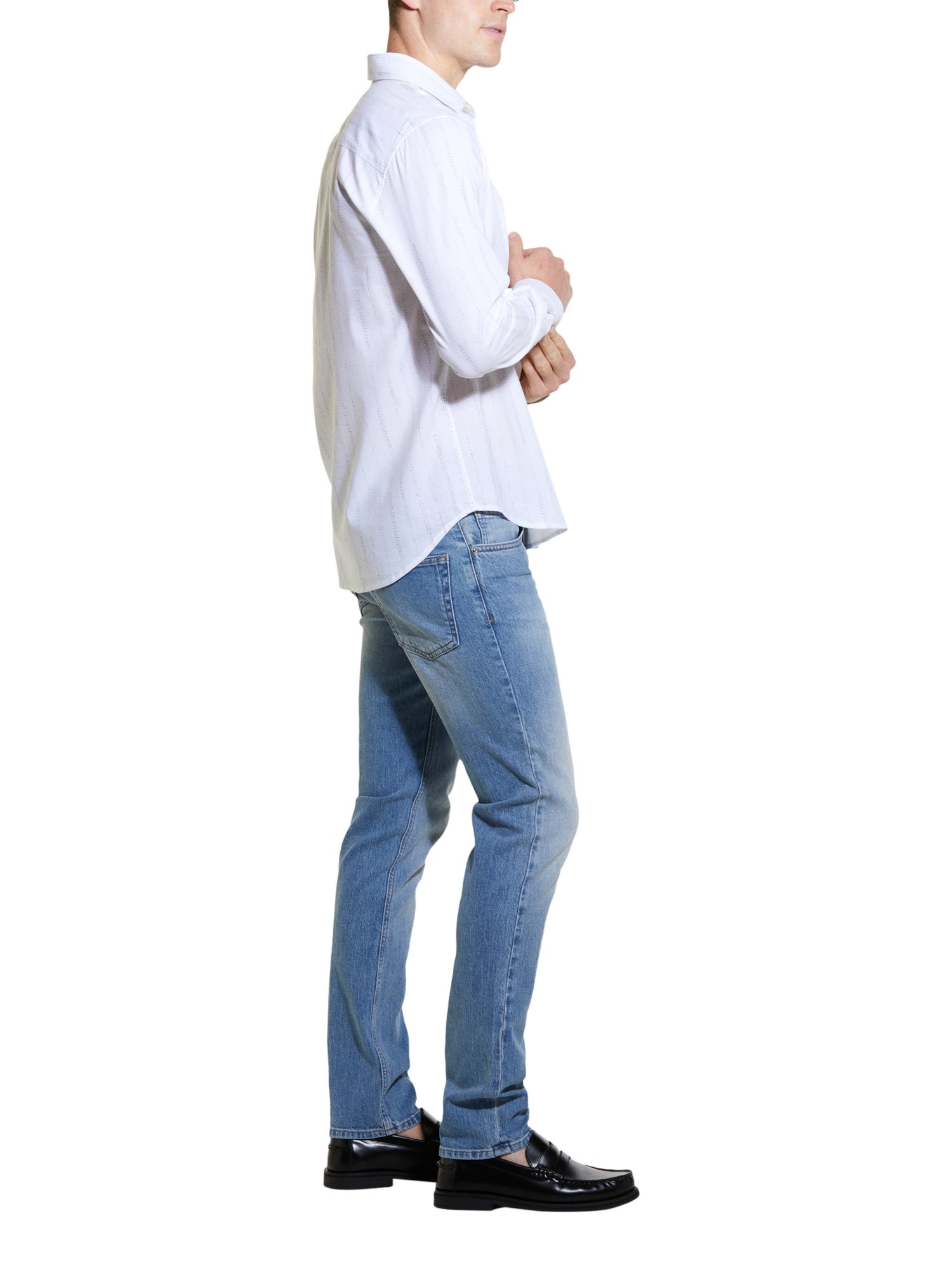 Product image 4 of 5, which shows SISLEY Stripe Regular Fit Shirt, White, S