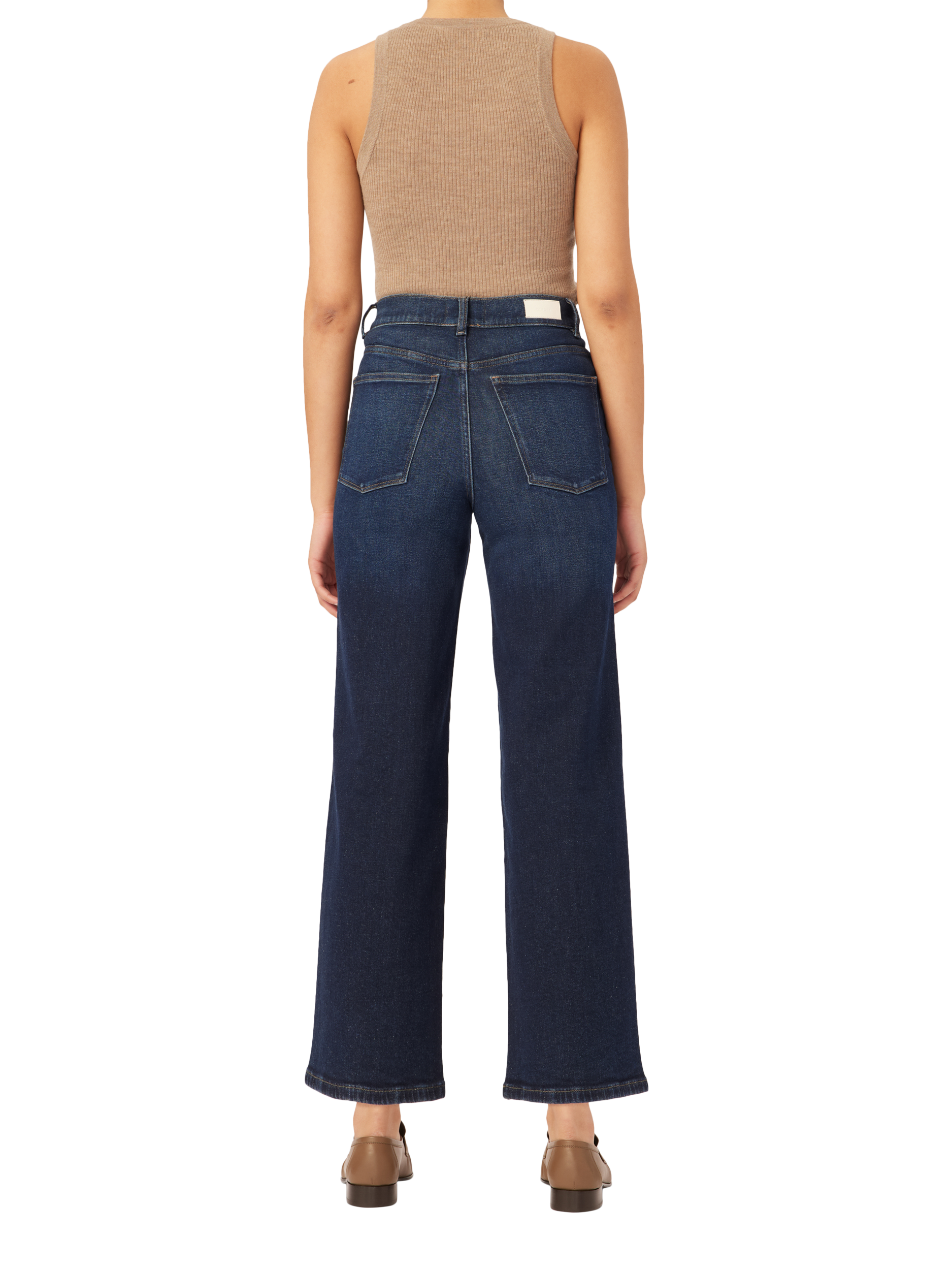Product image 3 of 4, which shows DL1961 Hepburn High Rise Wide Leg Ankle Jeans, Mediterrranean, 24