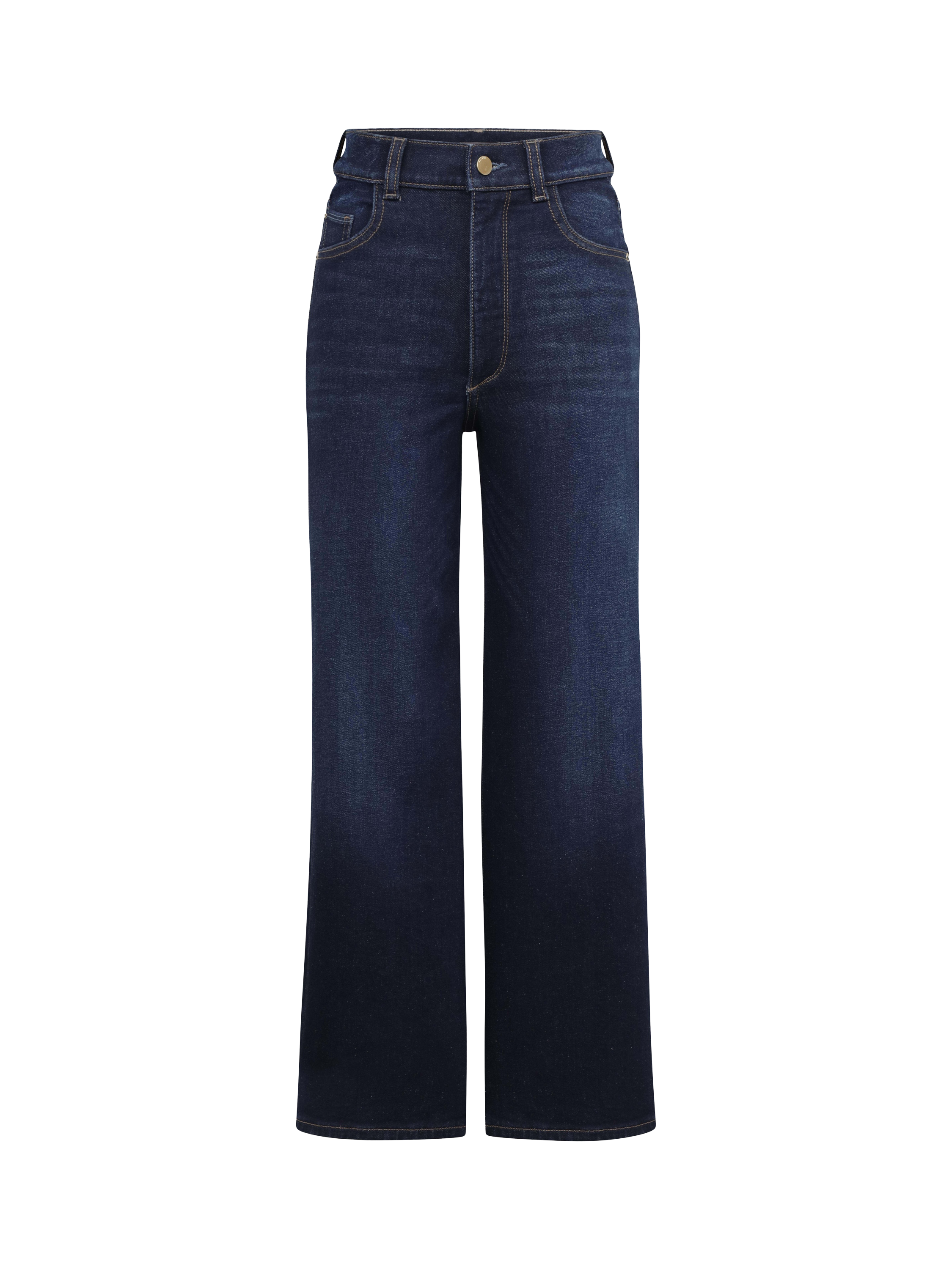 Product image 4 of 4, which shows DL1961 Hepburn High Rise Wide Leg Ankle Jeans, Mediterrranean, 24