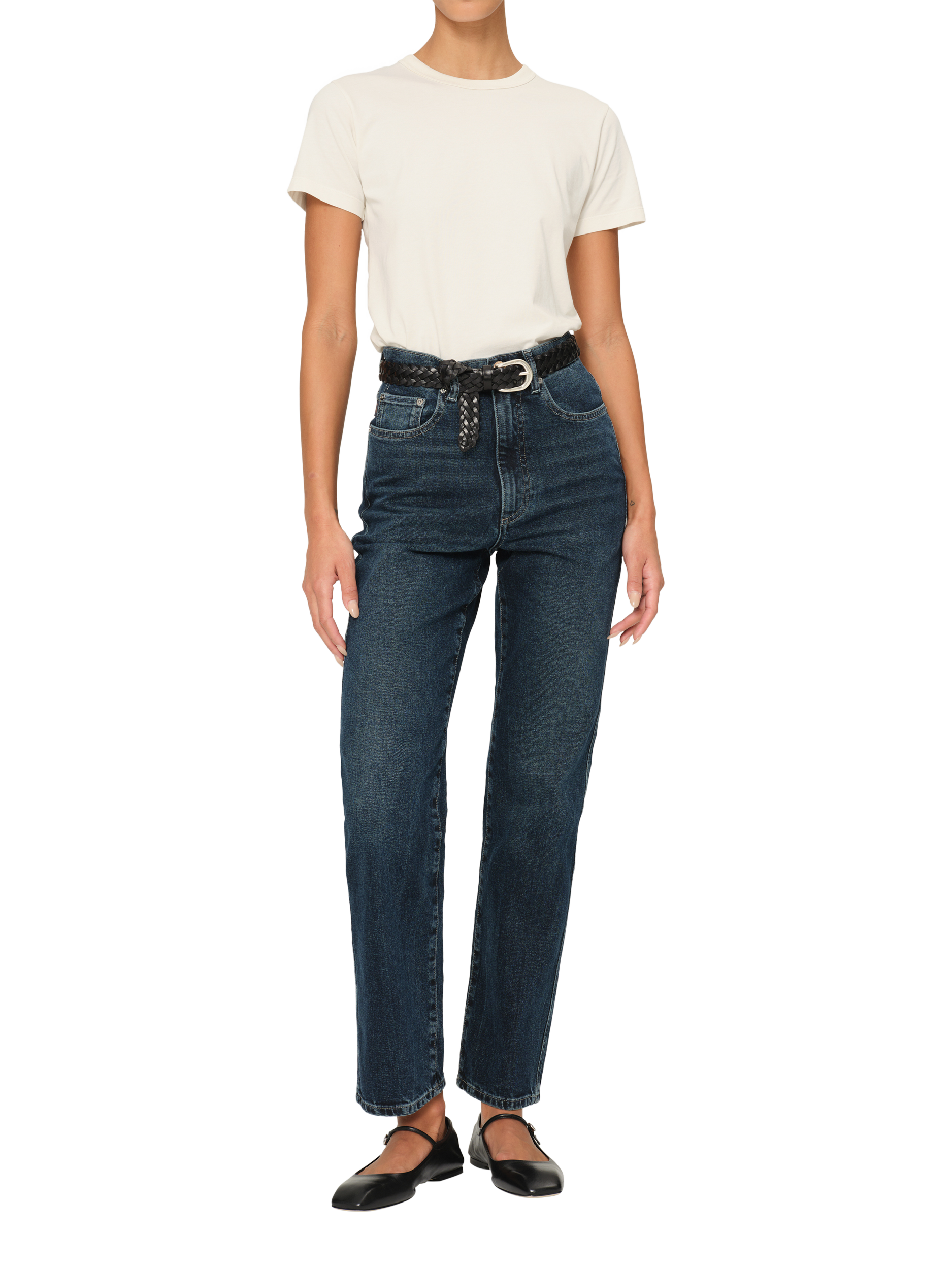 Product image 1 of 4, which shows DL1961 Enora High Rise Cigarette Jeans, Cromer, 26