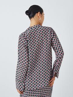 John Lewis ANYDAY Geometric Tie Front Top, Geo Print - view 2, Geo Print