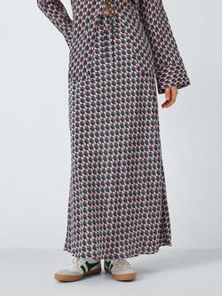 John Lewis ANYDAY Geometric Bias Cut Skirt, Geo Print, Geo Print