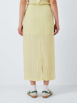 John Lewis ANYDAY Crinkle Maxi Skirt, Green, Green