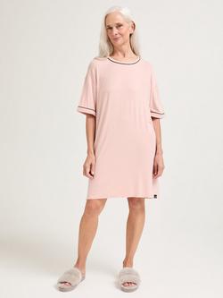 Pretty You London Bamboo Classic T-Shirt Nightdress, Pink, Pink