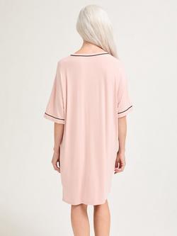 Pretty You London Bamboo Classic T-Shirt Nightdress, Pink - view 2, Pink