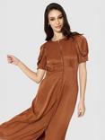 Closet London Sophisticated A-Line Shirt Dress, Brown