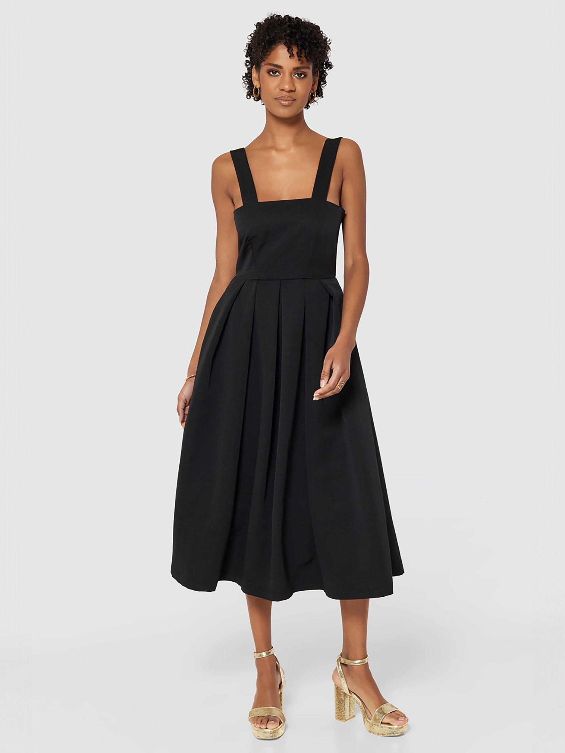 Closet London Full Skirt Dress, Black