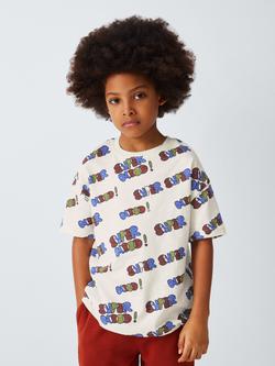 John Lewis ANYDAY Kids' Super Mood T-Shirt, Cream/Multi, Cream/Multi