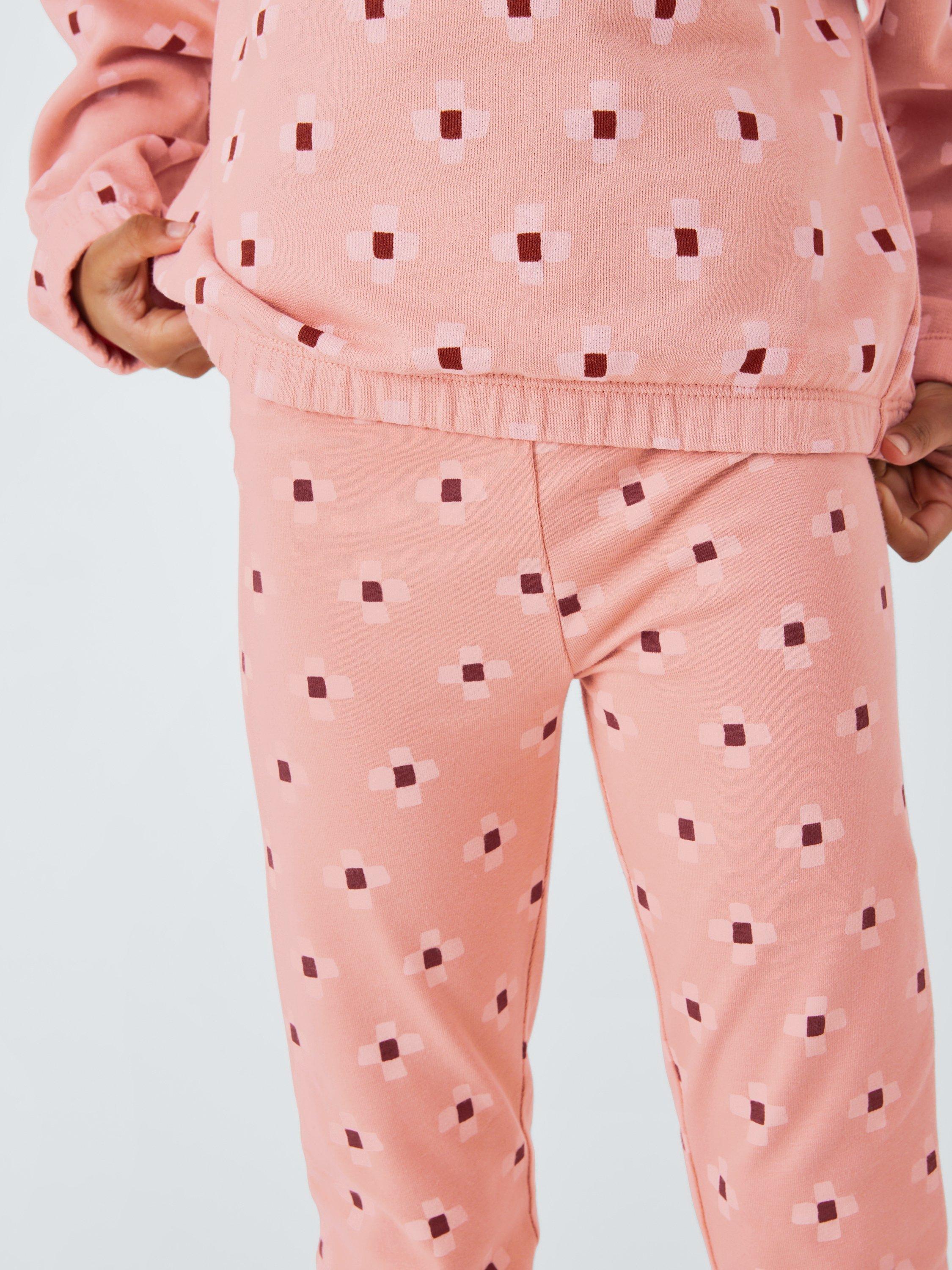 Product image 5 of 7, which shows John Lewis ANYDAY Kids' Tile Print Leggings, Pink/Multi, 2 years