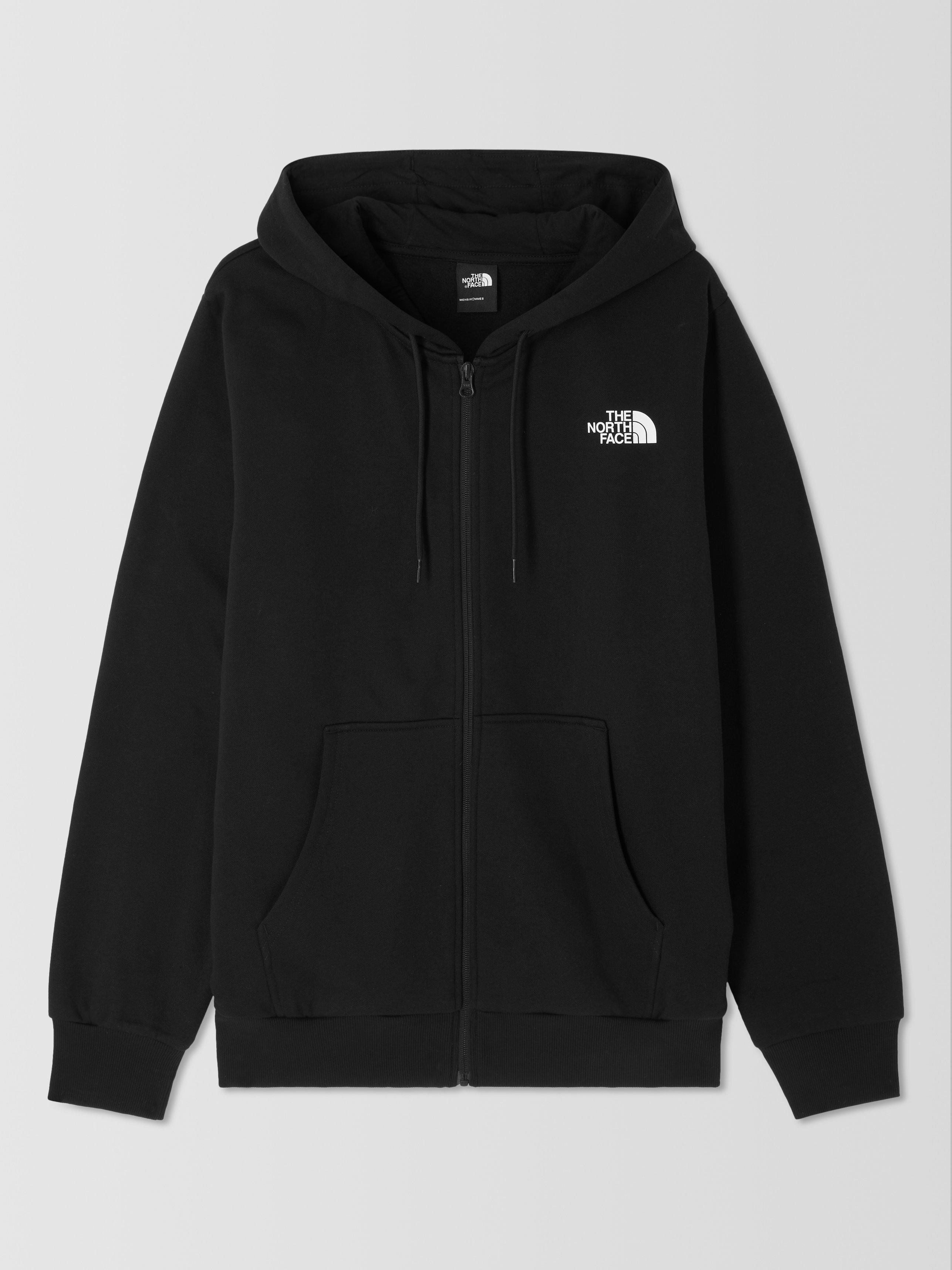 Black and white north face hoodie best sale